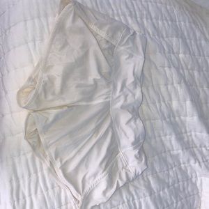 White Lululemon Speed Up Shorts